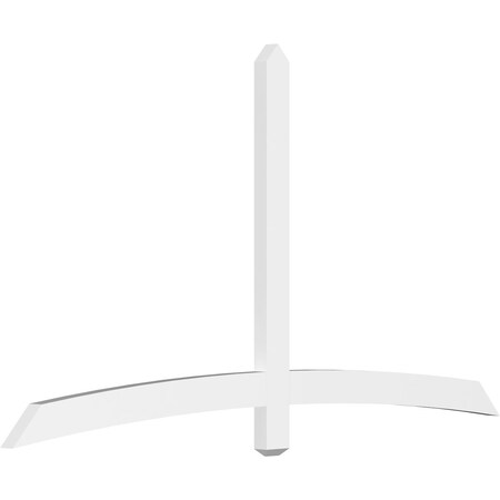 Ekena Millwork Bellingham Architectural Grade PVC Gable Bracket, 84"W x 45 1/2"H x 2"D x 4"F, 13/12 Pitch GBP084X46X0204BEL00